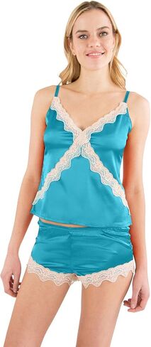 Intimo Women's Stretch Charmeuse Cami Top with Tap Pant Set in Saudi Arabia