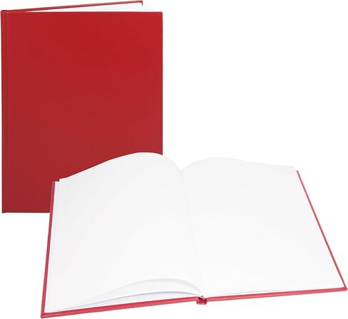 BookFactory Large Black Blank Book/Blank Notebook/Unruled Notebook - 96 Pages Blank Format 8 7/8" x 11 1/4" Black Imitation Leather Cover Section Sewn Hardbound (BLA-096-LBS-A-LKT00) in Saudi Arabia