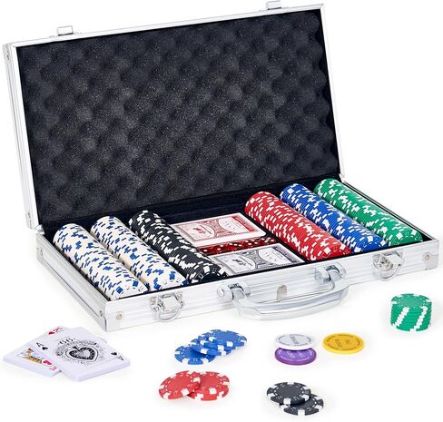 Poker Chips,400PCS 14 Gram Clay Poker Chip Set with Deluxe Travel Case, Numbered Chips,Poker Set for Texas Holdem Blackjack Gambling. in Saudi Arabia