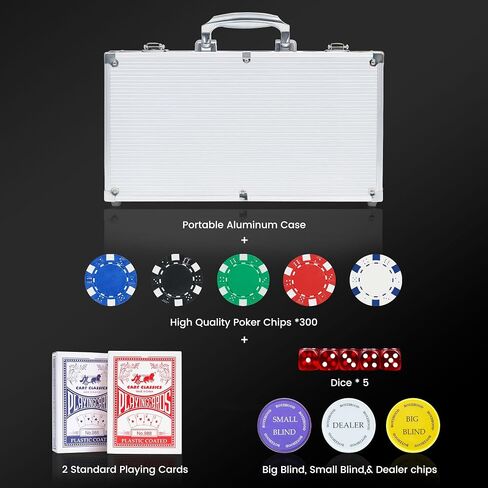 Poker Chips,400PCS 14 Gram Clay Poker Chip Set with Deluxe Travel Case, Numbered Chips,Poker Set for Texas Holdem Blackjack Gambling. in Saudi Arabia