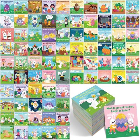 TecUnite 80 Pcs Valentine's Day Joke Cards Kids Lunchbox Jokes Riddle for Fun Holiday Lunch Box Joke Cards for Valentine's Day Party Game in Kuwait