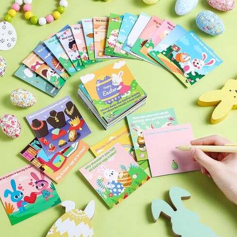 TecUnite 80 Pcs Valentine's Day Joke Cards Kids Lunchbox Jokes Riddle for Fun Holiday Lunch Box Joke Cards for Valentine's Day Party Game in Kuwait