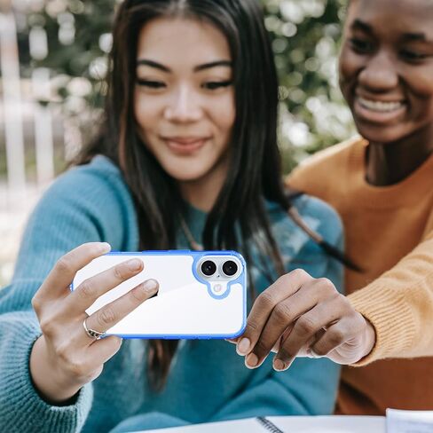JJGoo متوافق مع حافظة iPhone 16 Plus، حافظة هاتف شفافة مضادة للصدمات، حافظة نحيفة مضادة للخدش وغطاء واقٍ خلفي من البولي كربونات لهاتف iPhone 16 Plus 6.7 بوصة، شفاف in Kuwait
