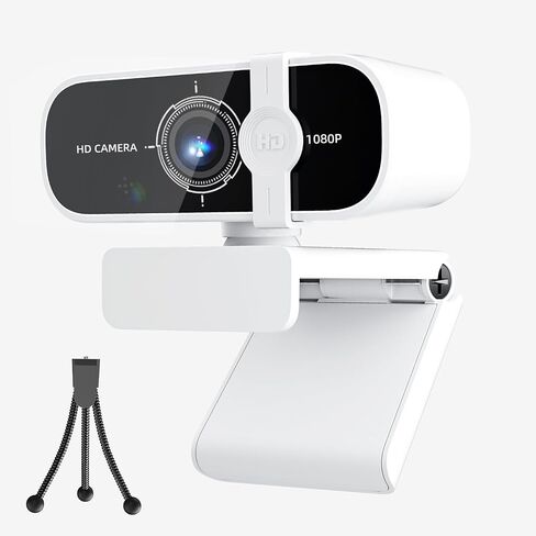 C28 1080P Webcam with Privacy Cover and Tripod Stand, PC Camera with Noise-Canceling Mic, Auto Light Correction,Plug and Play, Web Camera for Streaming, Zoom/Skype/Facetime/YouTube,Blue in Saudi Arabia