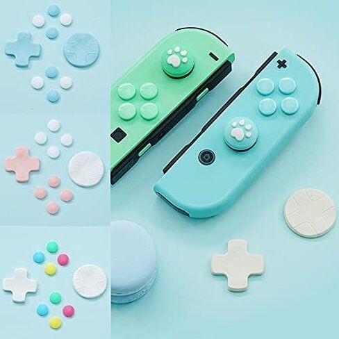 ABXY Button Sticker D-pad Move Direction Key Cross Button Cover Cap Thumb for Nintendo Switch NS Joy-con Controller (Color 2) in Kuwait
