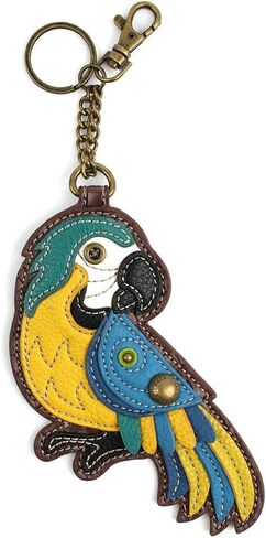 CHALA Tropical Flamingo Whimsical Inspired Key Chain Coin Purse Leather Bag Fob Charm in Saudi Arabia