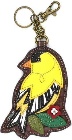 CHALA Tropical Flamingo Whimsical Inspired Key Chain Coin Purse Leather Bag Fob Charm in Saudi Arabia