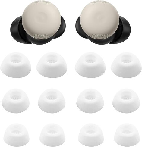 أطراف أذن متوافقة مع سماعات أذن Pixel Buds Pro، 6 أزواج بأحجام صغيرة/متوسطة/كبيرة من السيليكون الناعم أطراف أذن بديلة متوافقة مع Pixel Buds Pro، أسود in Saudi Arabia