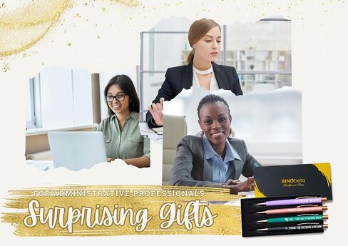 InnoBeta Secretary Gifts for Woman, Funny Administrative Professional Day Gifts, Ballpoint Pen Set of 4, Office Tools for Appreciation, Christmas, Birthday - Queen of The Office in Saudi Arabia
