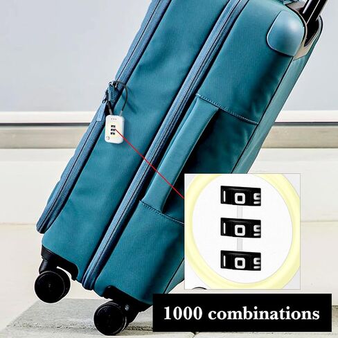 Linkidea 5 Pack Backpack Locks Zipper, Bulk Pack, Wholesale Multi-Pack Mini Combo Luggage Small Zipper Locks, Multi-Purpose with 3 Digit Password for Backpack Baggage Outdoor Camping in Saudi Arabia