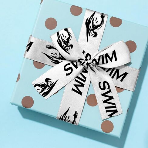 2 PCS Gymnastics Grosgrain Ribbons 3/8" Gymnastics Sports Decor Ribbons 5 Yards, Black White Craft Ribbons for Sports Meeting Party Favor Decoration Gymnast Gift Packaging DIY Supplies in Kuwait