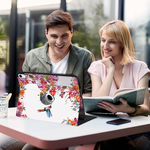 حافظة دوارة 360 درجة لجهاز iPad الجيل العاشر 10.9 بوصة 2022 - تنبيه/غفو تلقائي مع مشبك مغناطيسي، متوافقة مع جهاز Apple iPad الجديد 10.9 بوصة، الطائر الطنان in Kuwait
