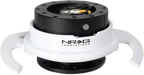 NRG Innovations NRG-SRK-700BK GEN 4.0 محول مجموعة أدوات التحرير السريع لعجلة القيادة، جسم أسود/حلقة سوداء مع مقابض وأنماط مسمار 6x70 و6x74 مم in Kuwait