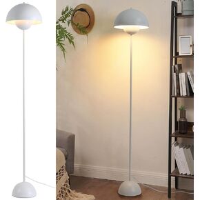 Modern Floor Lamp for Bedroom-Tall Floor Lamps for Living Room-Corner LED Boho Floor Lamp for Office Vintage Industrial Flower Floor Lamps Standing Unique Mid Century Lamp (Red)