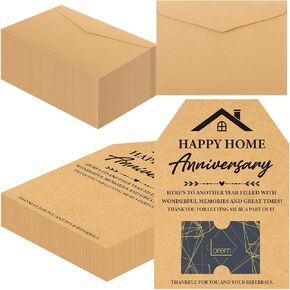 50 Sets of Real Estate Mailers Greeting Cards Neighbor House Shaped Cards With Envelopes Real Estate Agent Supplies(Hello)