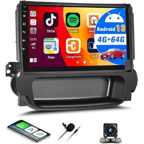 2+64G Android 13 Car Stereo for Chevrolet Malibu 2009-2014 with Wireless Apple Carplay Android Auto,9 Inch Touch Screen Car Radio with GPS WiFi GPS Navigation Bluetooth FM/RDS Radio SWC +Backup Camera