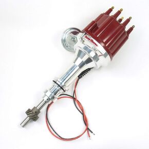 Pertronix D131710 قابس قاذف اللهب وتشغيل الفراغ المتقدم بغطاء ذكر أسود موزع إلكتروني مع تقنية Ignitor II لفورد 351 وات