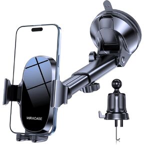حامل هاتف محمول Miracase 3 في 1 لسيارتك، حامل هاتف عالمي للسيارة للزجاج الأمامي لفتحة تهوية لوحة القيادة للسيارة متوافق مع iPhone 15 14 13 12 11 Pro Max Xs XR X، Galaxy Blue وOff-white in Kuwait