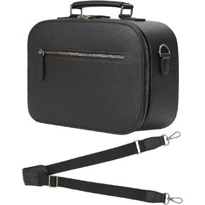 Camera Sling Bag Classic PU Leather, Shoulder Crossbody Camera Case for Photographers Small 4L Black
