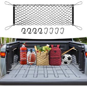 Trunk Cargo Net for 2023-2025 Honda Pilot Accessories Envelope Style Mesh Trunk Net Organizer and Storage Stretchable Adjustable Elastic Nylon Rear Cargo Netting with Hooks