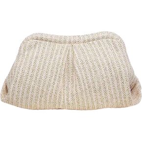 Verdusa Women's Straw Woven Clutch Handbags Ruched Cloud Purse