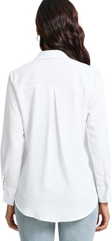 jonivey Womens Stretch Button Down Shirt Long Sleeve Wrinkle-Free Lightweight Smooth Loose Casual Office Work Shirts in Saudi Arabia