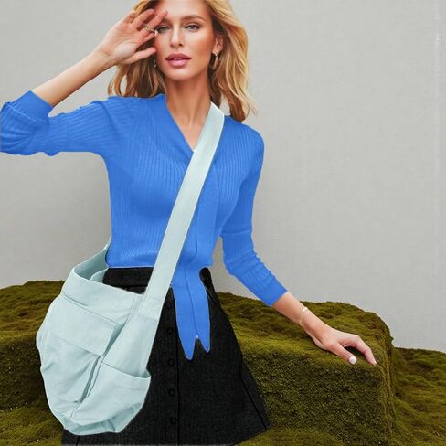 Vintage Canvas Crossbody Messenger Bag with Multiple Pockets and Hook-and-loop Closure, Ideal for School in Saudi Arabia