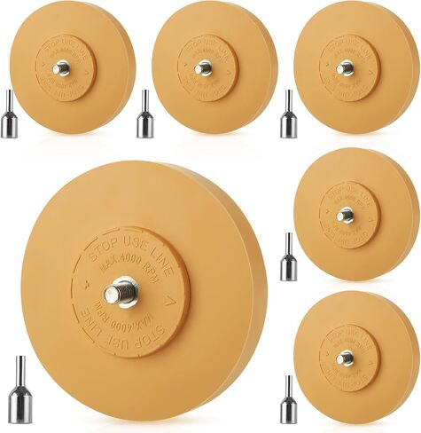 6 Pack Decal Remover Eraser Wheel Tool Kit with Adapter 3.46 inch Rubber Power Drill Eraser Wheel Adhesive Remover Wheel Tool Set for Cars, RV, Boats in Saudi Arabia