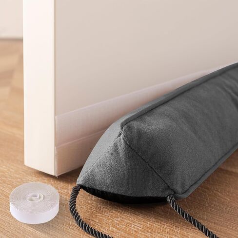 سدادة باب شديدة التحمل مقاس 38 بوصة، عازلة للصوت لحشو الفجوة تحت الباب، 2.2 رطل، مانع ختم أسفل الباب للأضواء والهواء والضوضاء، رمادي in Kuwait