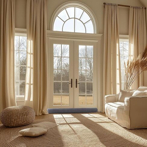 سدادة باب شديدة التحمل مقاس 38 بوصة، عازلة للصوت لحشو الفجوة تحت الباب، 2.2 رطل، مانع ختم أسفل الباب للأضواء والهواء والضوضاء، رمادي in Kuwait