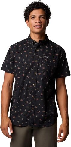 Columbia Men's Rapid Rivers Printed Short Sleeve Shirt, Comfort Stretch in Saudi Arabia