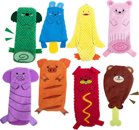 AWOOF Dog Toys No Stuffing, 5 Pack Dog Squeaky Toys Durable Dog Chew Toy Set for Puppy Small Medium Large Dog (6PCS Dog Chew Toys) in Kuwait