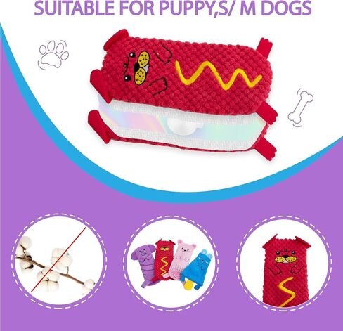 AWOOF Dog Toys No Stuffing, 5 Pack Dog Squeaky Toys Durable Dog Chew Toy Set for Puppy Small Medium Large Dog (6PCS Dog Chew Toys) in Kuwait
