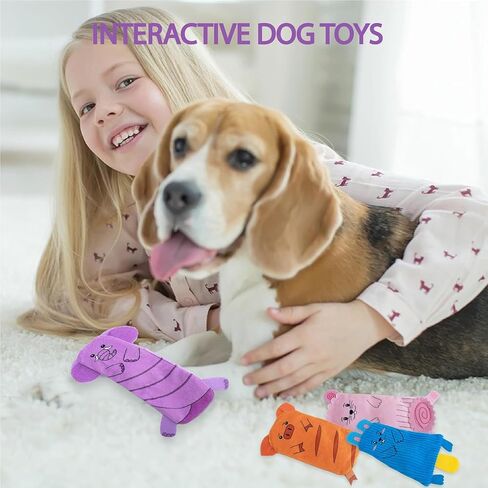 AWOOF Dog Toys No Stuffing, 5 Pack Dog Squeaky Toys Durable Dog Chew Toy Set for Puppy Small Medium Large Dog (6PCS Dog Chew Toys) in Kuwait