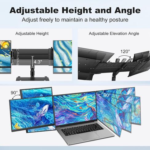 DEPGI QLED Portable Monitor 15.6" 1080P FHD Computer Display with 95% NTSC, DCI-P3 95% HDR IPS Screen, 1ms, Type-C & HDMI, Stereo Speaker, Frameless Monitor for Laptop PC Phone Xbox Switch in Saudi Arabia