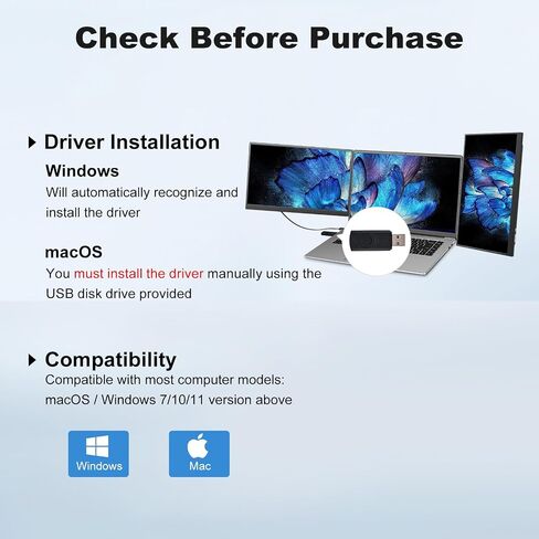 DEPGI QLED Portable Monitor 15.6" 1080P FHD Computer Display with 95% NTSC, DCI-P3 95% HDR IPS Screen, 1ms, Type-C & HDMI, Stereo Speaker, Frameless Monitor for Laptop PC Phone Xbox Switch in Saudi Arabia