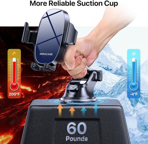 Miracase 3-in-1 Cell Phone Holders for Your Car, Universal Car Phone Holder Mount for Car Dashboard Air Vent Windshield Compatible with iPhone 15 14 13 12 11 Pro Max Xs XR X, Galaxy Blue and Off-white in Saudi Arabia