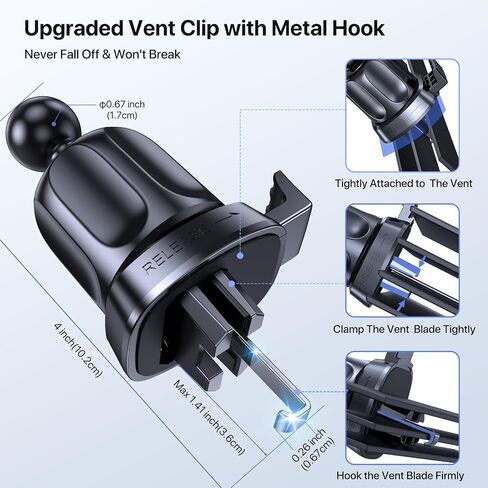 Miracase 3-in-1 Cell Phone Holders for Your Car, Universal Car Phone Holder Mount for Car Dashboard Air Vent Windshield Compatible with iPhone 15 14 13 12 11 Pro Max Xs XR X, Galaxy Blue and Off-white in Saudi Arabia