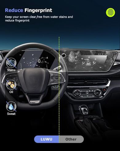 LUWU Screen Protector for 2024 2025 Buick Envision (Preferred/Sport Touring/Avenir) & 2025 Buick Enclave 30-inch Buick Envision Accessories Envision Touchscreen PET Plastic Digital Dashboard Protector 2PCS in Kuwait