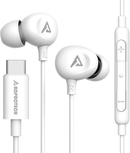 USB C Headphones for iPhone 16/15 Pro Max Wired Earbuds in-Ear Type C Built-in HD Microphone Volume Control Earphones for Samsung Z Flip 5 4 Galaxy S23 S21 A53 A54 Pixel 8 7 Pro, Black in Saudi Arabia