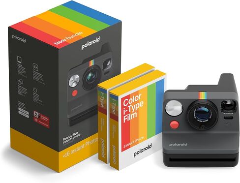 Polaroid الآن الجيل الثالث من النوع الأول من النوع الكاميرا + حزمة فيلم - الآن كاميرا سوداء + 16 صورة ملونة (6560) in Kuwait