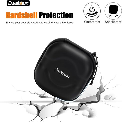 Cwatcun Hard Shell Lens Filter Case, Camera Filter Case for 7 Filters Up to 100mm with Hand Strap, Dustproof & Waterproof Camera Lens Filter Storage Case for ND UV CPL Filter Pouch in Saudi Arabia