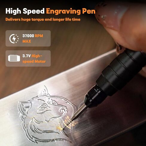 Electric Engraving Pen HARDELL 37000RPM, USB Cordless Engraving Machine for Artists&DIYers, Portable DIY Rotary Engraver for Jewelry Wood Glass Stone Carving in Saudi Arabia