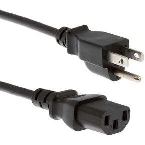 Universal 3 Prong AC Power Cord Replacement for Ion Speaker Power Cord, Amp Power Cord, Ion Pathfinder Speaker Systems, 18 AWG, 10A/125V Rated, C13 to NEMA 5-15P, Lifetime Wty (3 ft)
