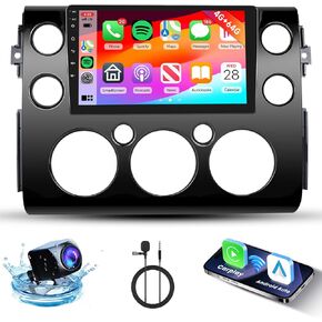 2G 64G Android Car Radio for Toyota FJ Cruiser 2006-2023, Carplay 9 inch Head Unit Touch Screen Car Stereo with Android Auto, Camera, GPS, WiFi SWC Car Audio Receivers Double Din for FJ Cruiser