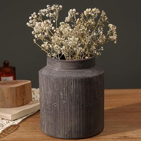 Farmhouse Vase for Home Decor, Terracotta Vase, Rustic Vase, and Vintage vase. Vintage Flower Vase Suitable for Home Decor, Living Room, Shelf Decor, Dining Table Decor, 9.7IN. ZSHLXM