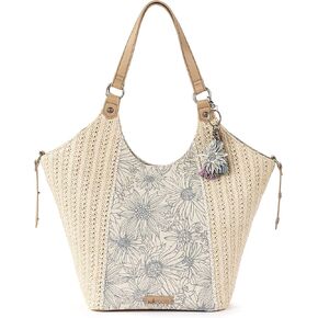 Sakroots The Sak Roma Shopper Shoulder Bag Large Purse & Tote Bag with Double Straps & Zipper Pockets for Everyday & Travel