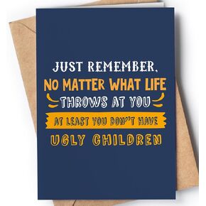 Funny card for mom or dad | Original card for parents from son or daughter | Inappropriate gag card for Birthday, Mother's Day, Anniversary, Christmas... | Just Remember