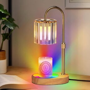 Lukasa Candle Warmer Lamp, with Timer and Dimmer, Adjustable Height, Gifts for Women Mom, House Warming Gifts New Home Decor, Wax Melt Warmer for Scented Jar Candles, with 2 Bulbs
