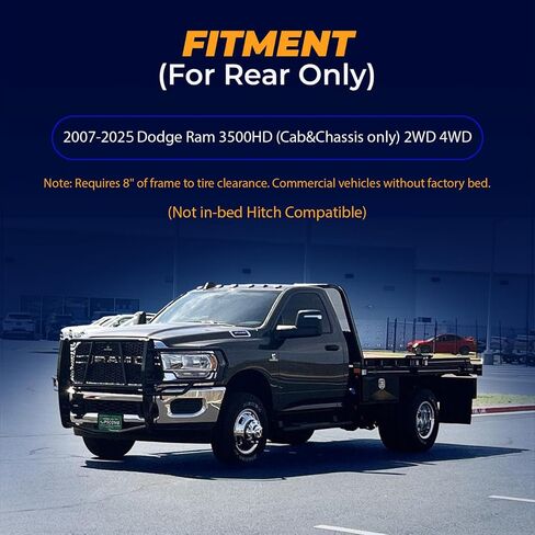 طقم تعليق كيس الهواء TORQUE لـ 2013-2024 دودج رام 3500 2WD 4WD حقيبة مساعد خلفي سحب زنبركي 5000 رطل (يستبدل طقوس ركوب فايرستون 2615 و2616) (TR2615) in Kuwait